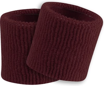 TCK - Polsbanden - Badstof - Diverse Sporten - Volwassenen - Terry - Standard Weight - 8 cm - Paar - Bordeaux - One Size
