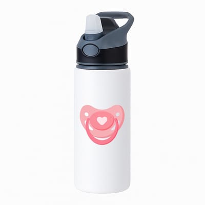 Hacebo® - Speen waterfles met rietje zwart - Kind - Kinderen - Meisje - roze - cadeau voor een baby - water fles - 650ML