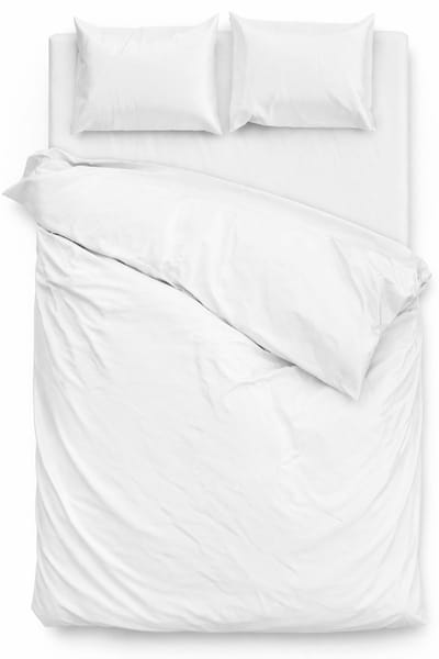 Lovéron - Dekbedovertrek Effen - Tweepersoons - Katoen - 200x200/220 cm - Wit