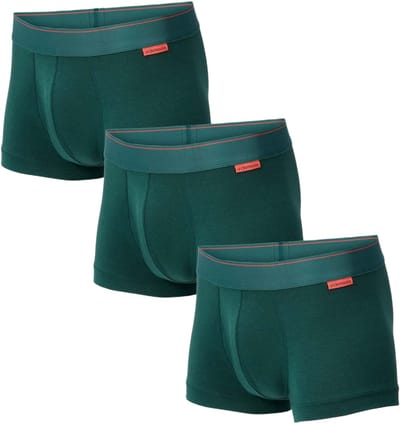 Undiemeister Korte Boxershort Heren - Misty Forest (Groen) - 3-Pack - Tencel - Zijdezacht - Ademend - Anti-Bacterieel & Naadloos Ondergoed - Premium Onderbroeken Heren - Maat S