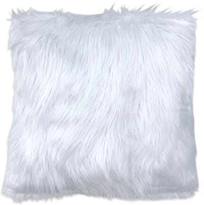 Lavandoux - Bont Kussen - Imitatiebont Sierkussen - 50 x 50 cm - Wit