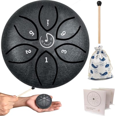 7.5cm 6-tonige Stalen Tongtrommel in C-toonsoort - Inclusief Accessoires