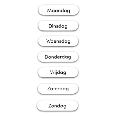 GreenStory - Sticky Marks - Dagen van de week