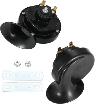 Elektrische Hoorn - Luid Signaal - Voertuig Veiligheid - 115 Decibel - 80 mm - Zwart