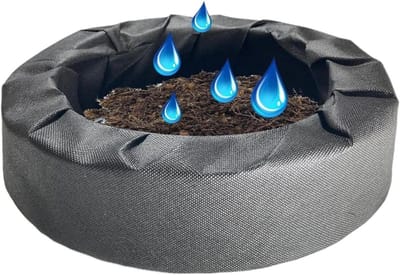 Drijvende vijver plantenbak - Bloemeneiland waterpartij - Vijver decoratie - Zuivert waterkwaliteit - Klein 22cm - Zwart