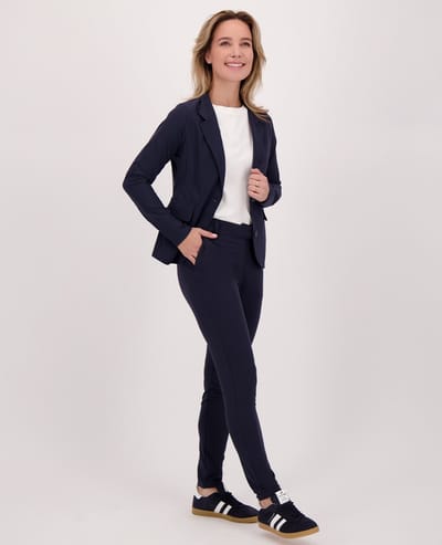 Je m'appelle Travelstof Dames Broek Regular fit Met stretch - Blauw - Maat XS