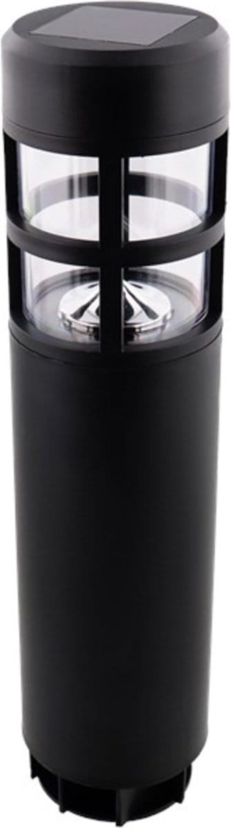 Solar Tuinlampen Trendy design Pilaar model - Zwart / Transparant - ⌀ 7,2 x 38,5 cm - Set van 2 - Tuinlamp - Lampen - Tuinlampen - Zonnenenergie