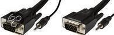 Microconnect - VGA (D-Sub);Jack (3.5mm) naar VGA (D-Sub);Jack (3.5mm) - 10 m - Zwart