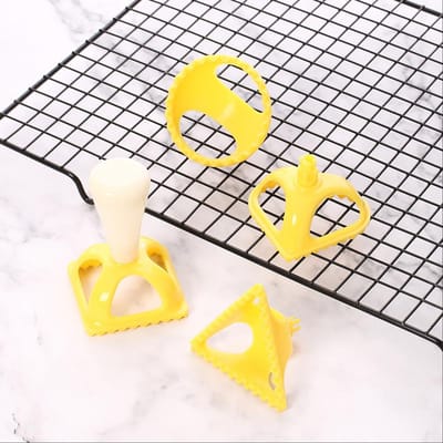 DIY Dumplings Maker Taart Koekjes Maken Vorm Vorm Machine Keuken Kookgereedschap yellow