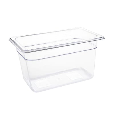 Vogue polycarbonaat bak transparant GN 1/4 150mm