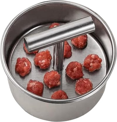 Gehaktbal Maker - Vleesbal Vormer - Snel Koken - Roestvrij Staal - 12 Gaten - Zilverkleurig