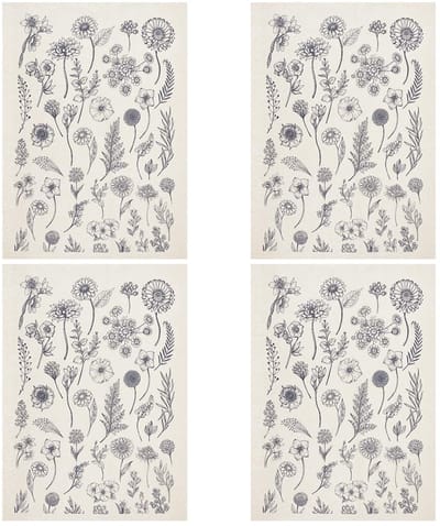 Dailygoods- Keramische Stickers 4 Vellen - Zonnebloemen - Porselein Onderglazuur - Transferpapier - Klei - Handgemaakt - Keramiek