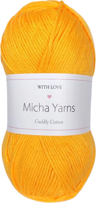 Micha Yarns - 80% katoen 20% acryl breiwol - 5 bollen - 5 x 100gram - 200 meter per bol - Oranje (004)