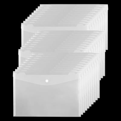 100 Transparante A4 Mappen - Plastic Enveloppen voor Documenten, Archiveren en Organiseren, 226×325mm, Ideaal voor Thuis en Kantoor
