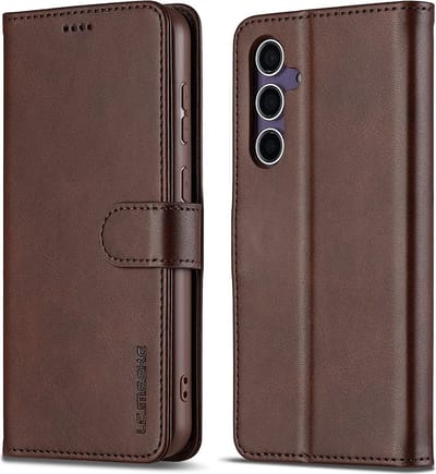 LC.IMEEKE Hoesje - Geschikt voor Samsung Galaxy A26 Hoesje - LC.IMEEKE Luxe Book Case - Donkerbruin