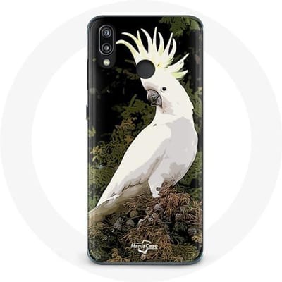 Hoesje voor Huawei P20 Lite - Kaketoes - Papegaaien - Flexibel - Wit - Bescherming wit