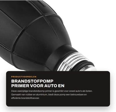 Dailygoods- Brandstofpomp Elektrisch - Universeel Voor Auto/Motorfiets/Boot - Rubber/Aluminium - Ingangsconnectoren 6/10/12 mm - 150 x 43 mm - Eenvoudig Vullen Dieselmotoren - Brandstofhandpomp