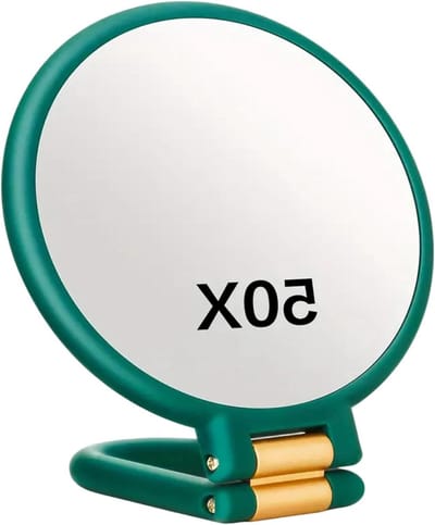Vergrotende Spiegel - Make-up Spiegel - Gedetailleerde Verzorging - 50X Vergroting - 360 Graden - Groen