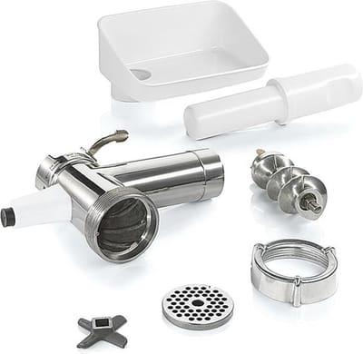 Gehaktmolenaccessoire - BOSCH - MUZS2FWW - Wit - Gesatineerd staal