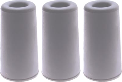 Deltafix Deurbuffer - 3x - deurstopper - grijs - rubber - 75 x 40 mm - schroefbevestiging
