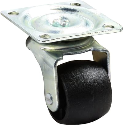 Domino® Zwenkwielen 32mm - Maximale Belasting 30kg - Plastic Wiele – Draaiende plaat - Reservewielen Meubelroller Meubelwielen Wieltjes Zwaarlastwiele Trolleywielen