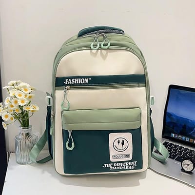 Retro Rugzak met Contrasterende Kleuren Grote Capaciteit Werkkleding Schooltas voor Mannen en Vrouwen Middelbare School Studenten Computertas Hoge Waarde Reisrugzak