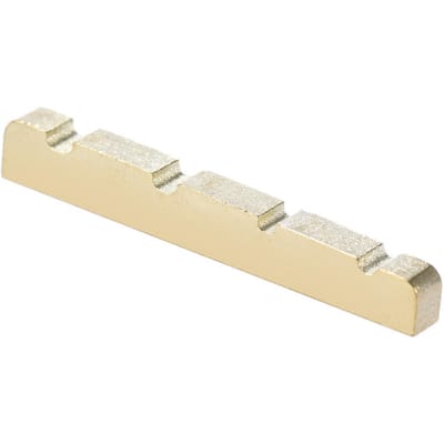Sillet de corde en laiton pré-rainuré pour guitare basse électrique 4 cordes Pièce de rechange 38 * 3,6 * 6,3 4,8 mm white