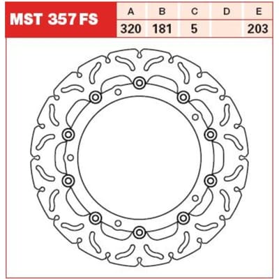 Remschijf TRW MOTO MST357FS