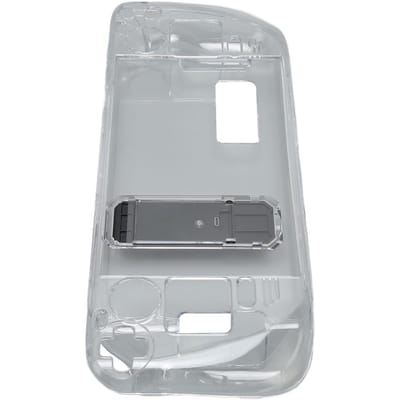 Coque transparente avec béquille pour Steam Deck, Coque de protection rigide en PC transparente anti-chocs et anti-glissement avec support gray