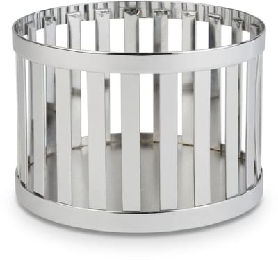 Metalen mandje - Opbergmandje - Keuken organiseren - Gepolijst chroom - 15 x 10.5 cm - Zilver