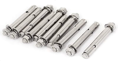 Expansieschroef M8 - Ankerbout bout - Bevestigen van objecten - Roestvrij staal 304 - 10 stuks M8x80mm - Zilverkleurig