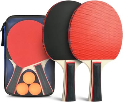 Professionele tafeltennisset met 2 batjes en 3 ballen