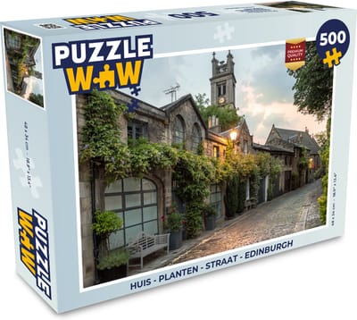 Puzzel Huis - Planten - Straat - Edinburgh - Legpuzzel - Puzzel 500 stukjes