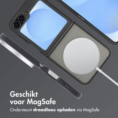 imoshion Hoesje - Geschikt voor Samsung Galaxy Z Flip 7 FE - Color Guard Backcover met Magnetische Ring - Zwart