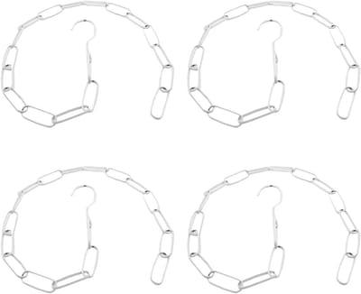 Metalen Ketting Schakels - Hangketting Decoratie - Decoratie Ophangen - Verstelbare Lengte - 4 Stuks 110cm - Wit