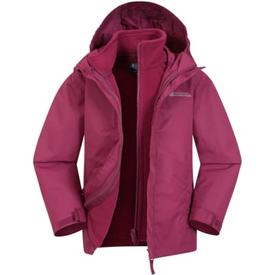 Mountain Warehouse Kinder/Kids Fell 3 in 1 Jas (Roze)