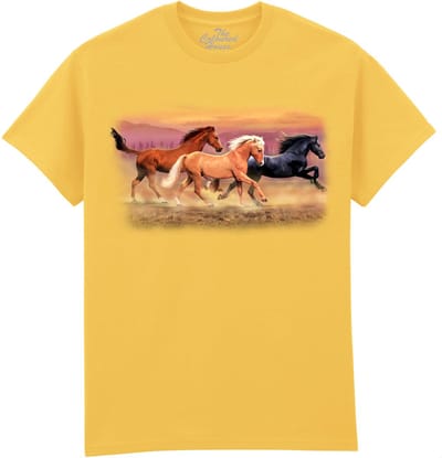 Paarden Running Free Horses The Coloured House T-shirt M