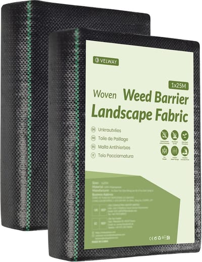Heavy Duty Onkruidbestrijdingsmembraan 1 x 25 m - Effectieve Barrière voor Kunstgras en Bloembedden