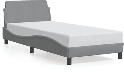 vidaXL - Bedframe - Dover - lichtgrijs - 90x190 - cm - stof