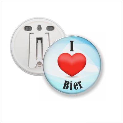 Button Met Clip 58 MM - I Love Bier