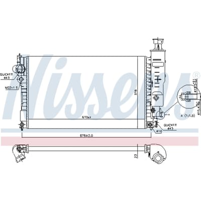 Radiator, motorkoeling NISSENS 63528