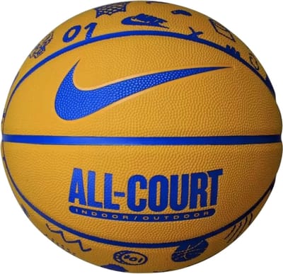 Nike Basketbal - Allcourt Geel-Blauw- maat 7