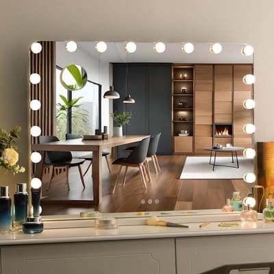 Verlichte Hollywood Make-up Spiegel 80x60 cm met 20 LED Lampen & Touch Control