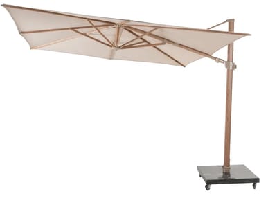 4 Seasons Outdoor Siesta Premium Zweefparasol 300x300 - Sand/Houtlook Frame