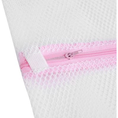 Wasmachine Zak met Rits Lingerie Wassen Mesh Kleding Sokken BH Ondergoed Zakken Coarse mesh 40x50cm pink