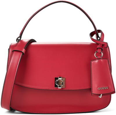 GUESS schoudertas handtas Audrey Convertible Xbody Flap Dark Cherry rood
