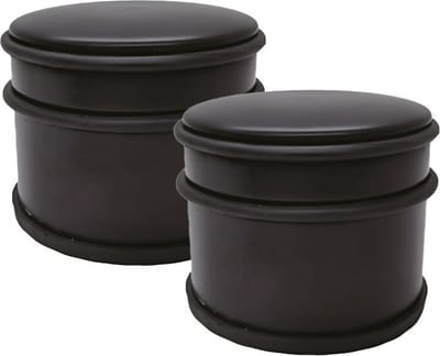 Benson Deurstopper - 2x - zwart-mat - D9 cm - 1,1 kg