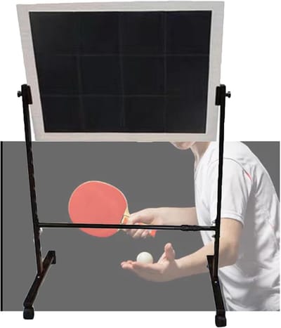 Tafeltennis Rebound - Ping Pong Trainer - Vaardigheden Verbeteren - Met Verstelbare Hoek - Met Universele Wielen - Zwart