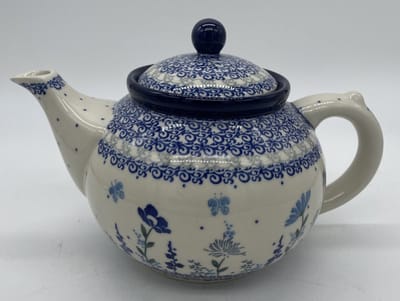 Bunzlau keramiek theepot 1,2 liter weidebloem