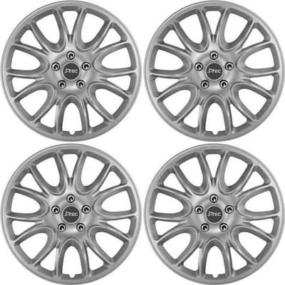 Wieldoppen HERO-S 16 inch zilver/chromen wielmoerkapjes. Set a 4 stuks in doos (a.u.b. tekst lezen!)